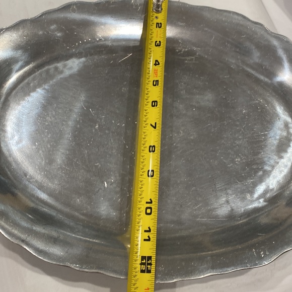 VINTAGE PEW-TA-REX 18” by 12” serving platter oval mid century - Picture 6 of 14